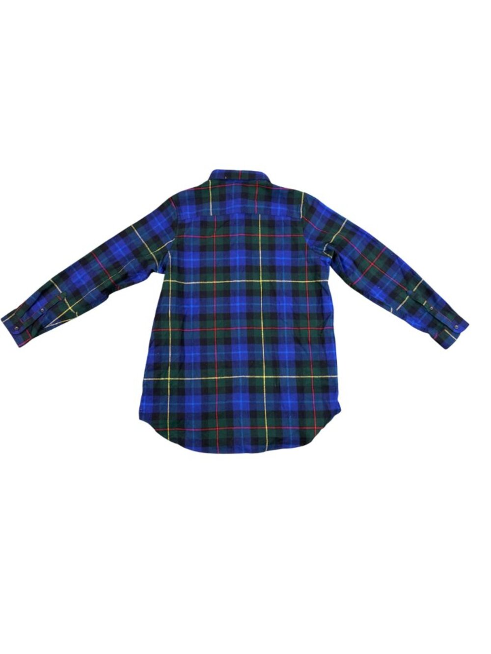 L.L.Bean Mens Blue Plaid Cotton Flannel Shirt Long Sleeve Relaxed Fit Size L - Picture 3 of 7